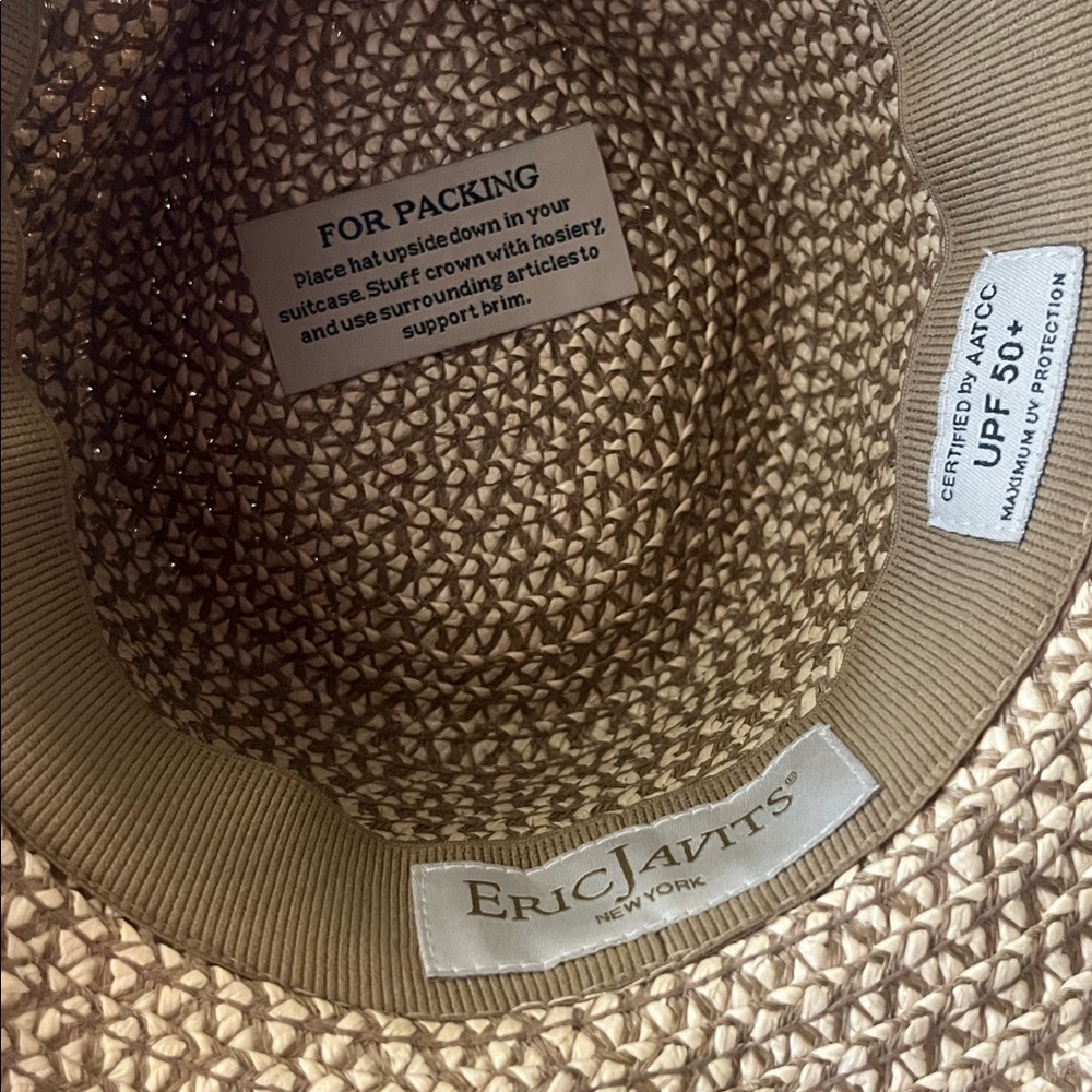Eric Javits Tan and Brown Woven Hat - Picture 5 of 6